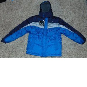 *Winter Jacket Vertical 9 sz 12/14 Blue Hooded Heavy Puffy Snow Board Ski Boys